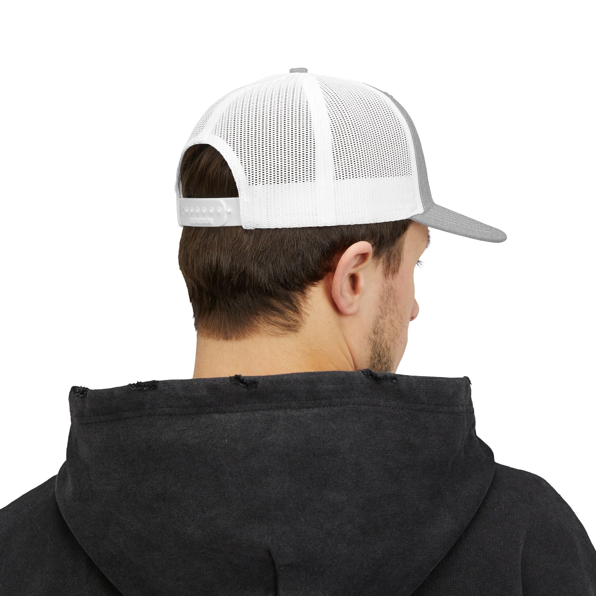 Angler's Row Fishing Trucker Cap - Vintage Boat Snapback Hat