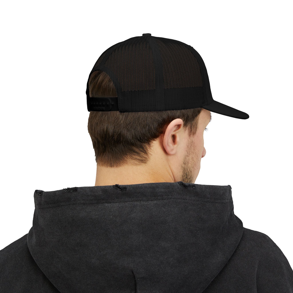 Angler's Row Fishing Trucker Cap - Vintage Boat Snapback Hat