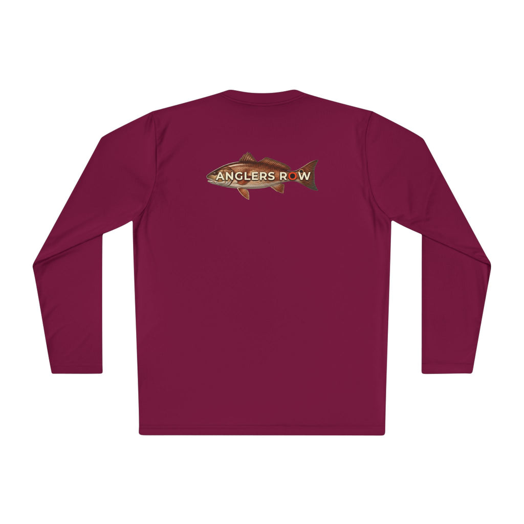 Anglers Row Fishing Long Sleeve Tee — Bass Graphic Back & Logo Chest