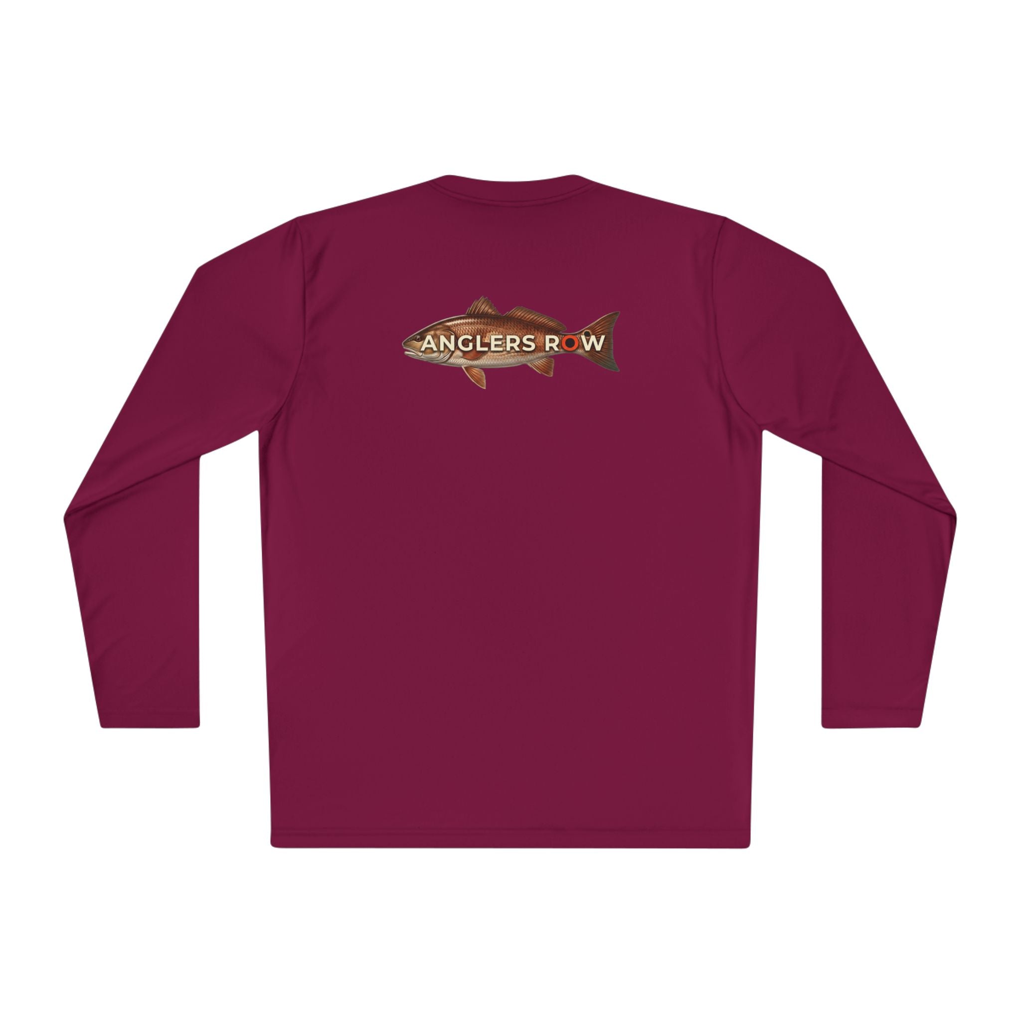Anglers Row Fishing Long Sleeve Tee — Bass Graphic Back & Logo Chest