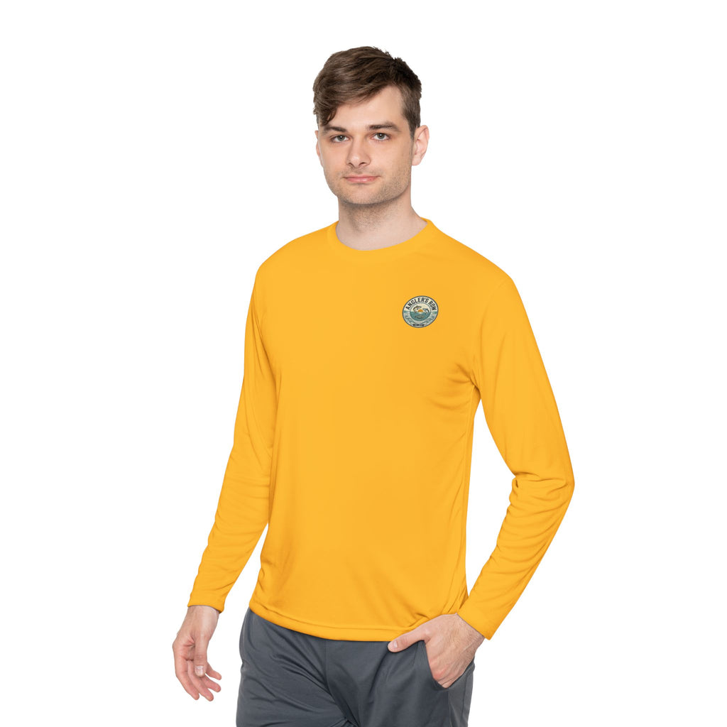 Anglers Row Fishing Long Sleeve Tee — Bass Graphic Back & Logo Chest