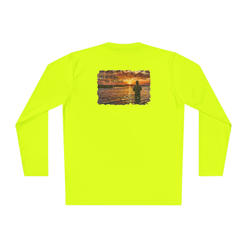 Long Sleeve Tee — "No Rest for the Wicked'" Fishing Graphic