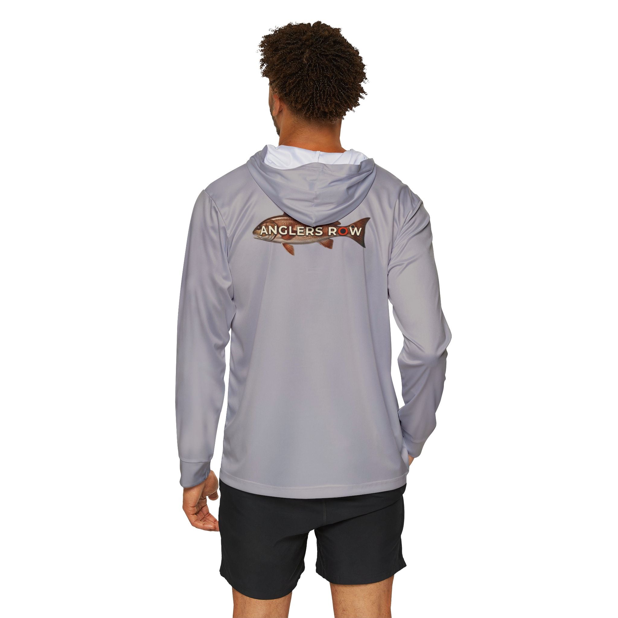 Fishing Hoodie — "Anglers Row" Performance Warmup Hoodie with Fish Logo