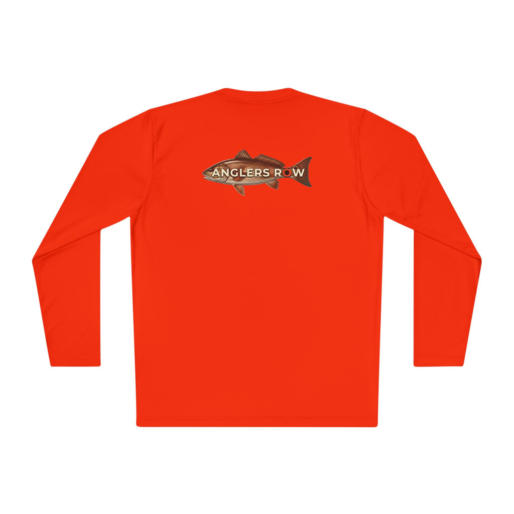 Anglers Row Fishing Long Sleeve Tee — Bass Graphic Back & Logo Chest