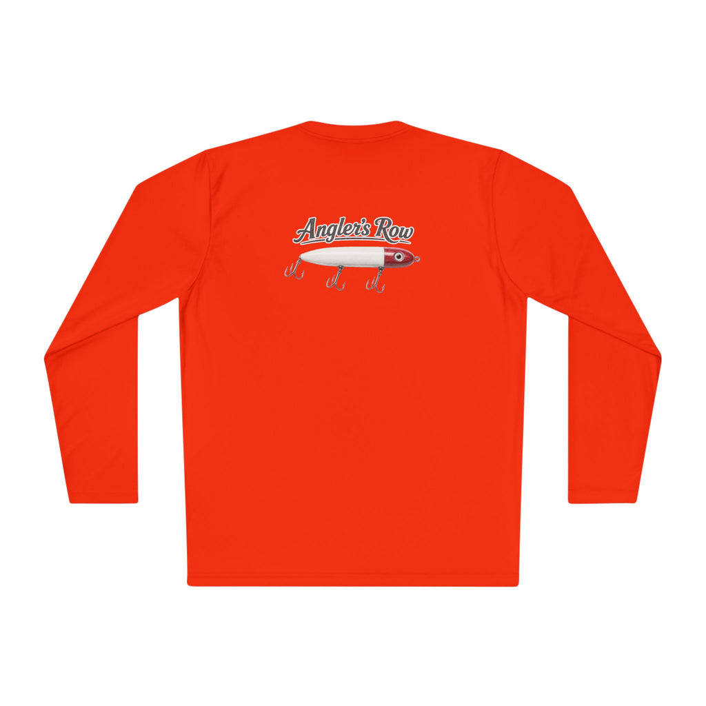 Fishing Lure Long Sleeve Tee — "Angler's Row" Logo Performance Shirt