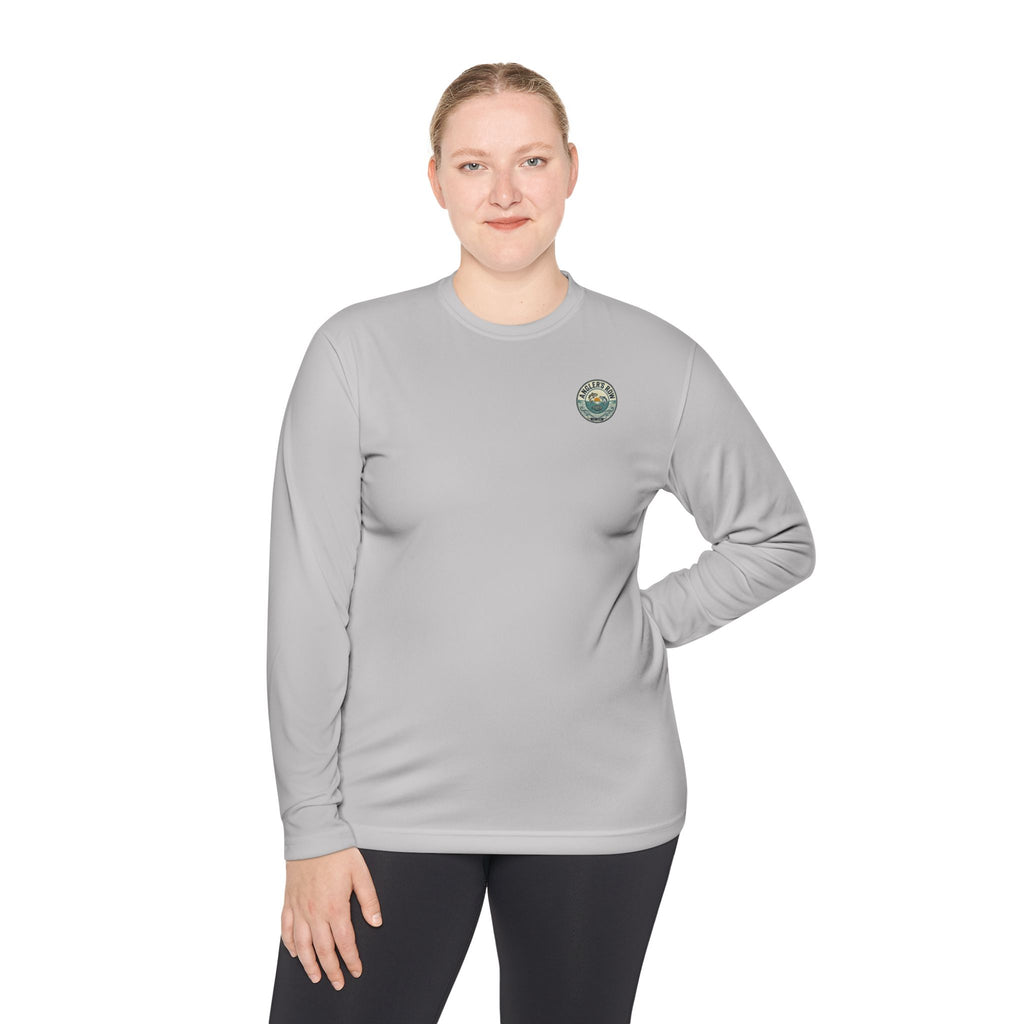 Anglers Row Fishing Long Sleeve Tee — Bass Graphic Back & Logo Chest