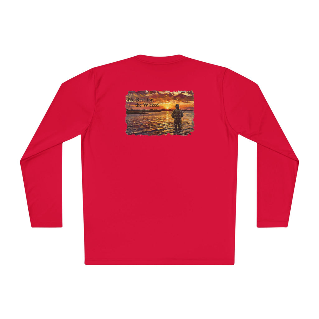 Long Sleeve Tee — "No Rest for the Wicked'" Fishing Graphic