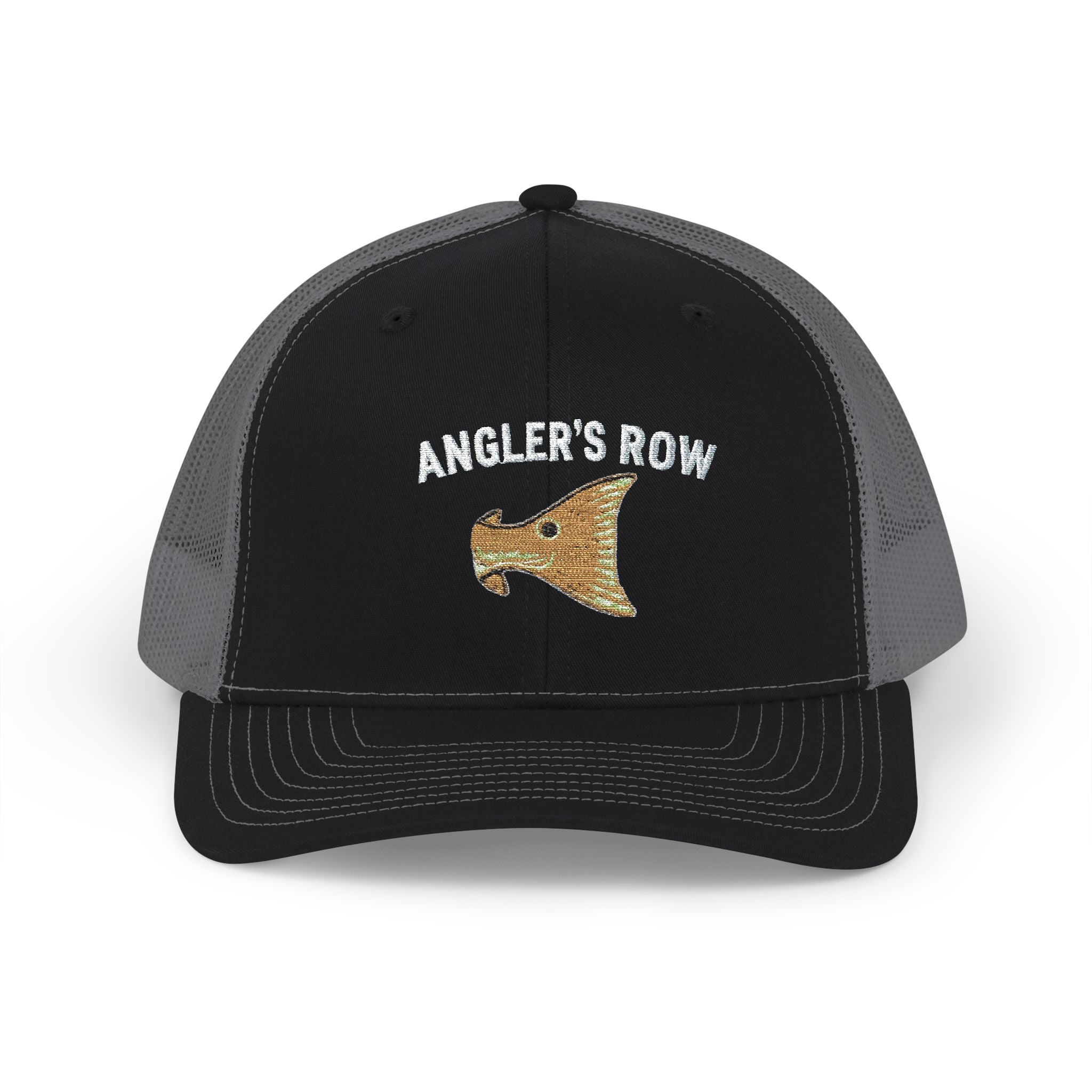 Angler's Row Fishing Trucker Cap - Vintage Boat Snapback Hat