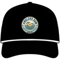 Angler's Row Rope Cap — Retro Fishing Logo Hat