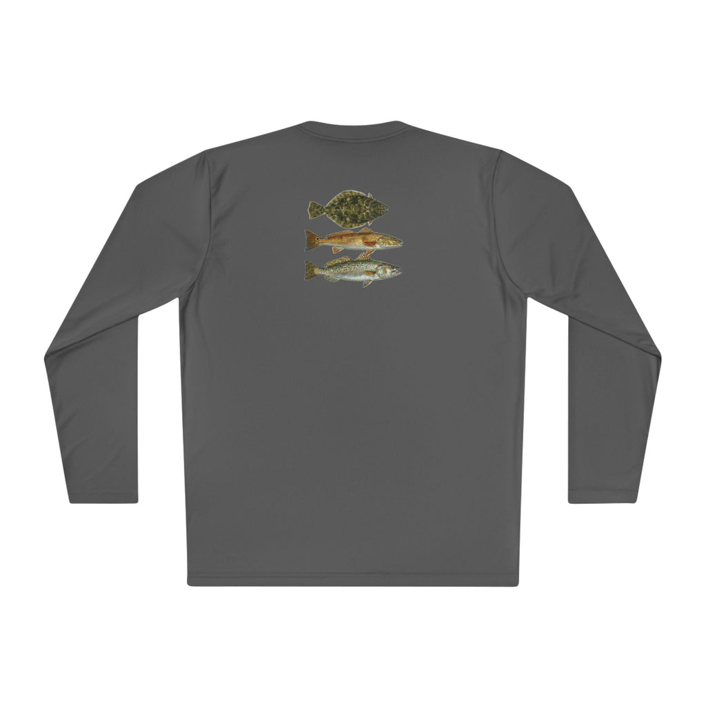 Texas Slam Fishing Tee — Lightweight Long Sleeve Shirt with Vintage Fish Illustrations