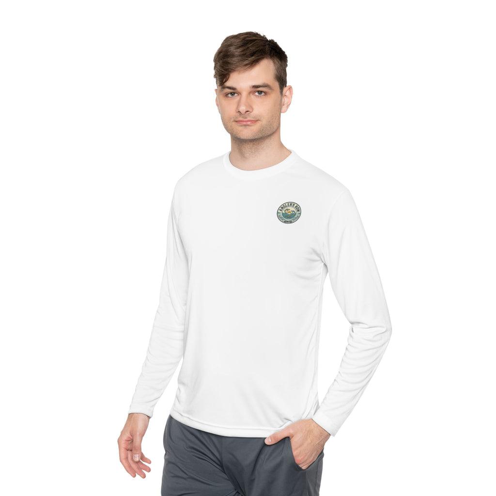 Fishing Lure Long Sleeve Tee — "Angler's Row" Logo Performance Shirt