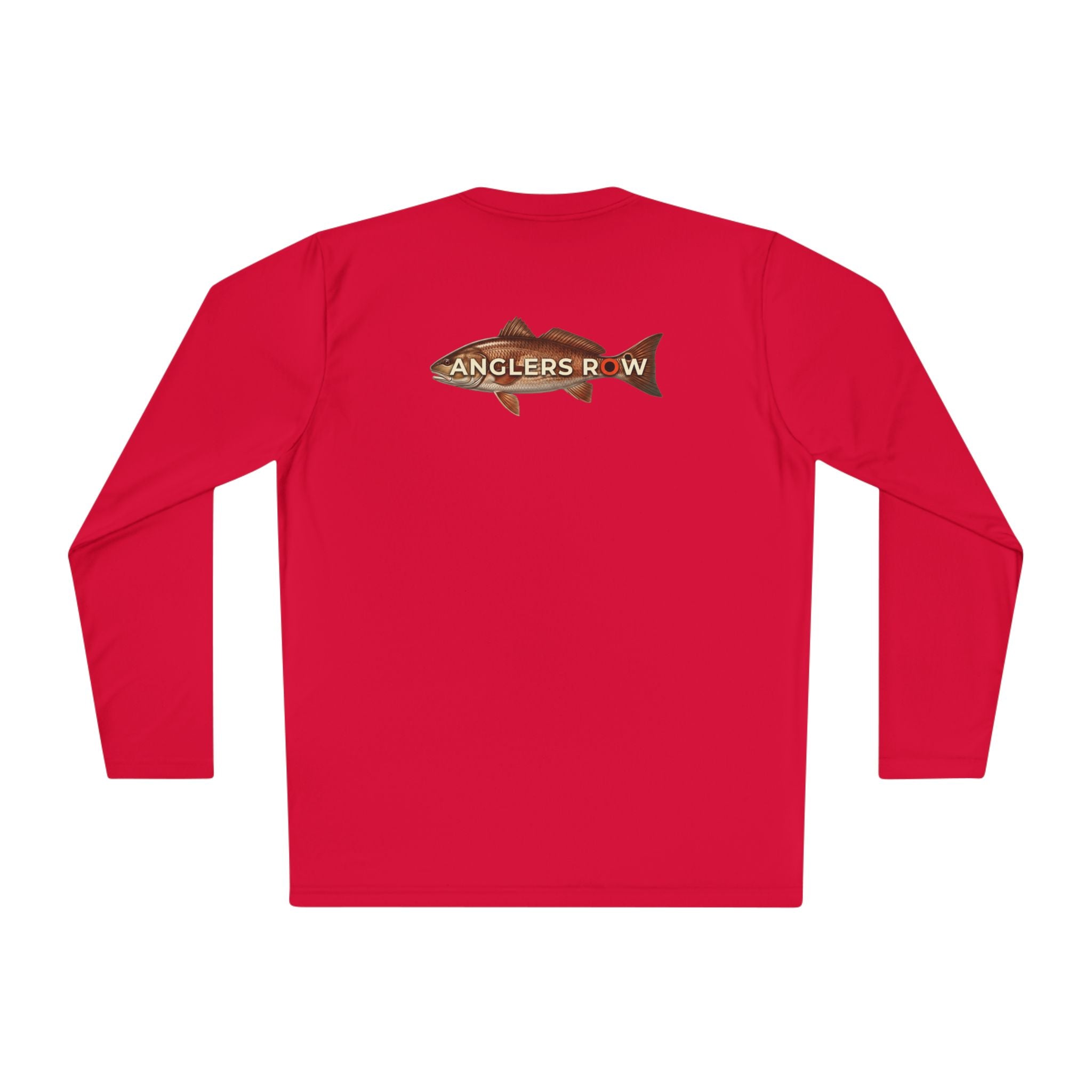 Anglers Row Fishing Long Sleeve Tee — Bass Graphic Back & Logo Chest