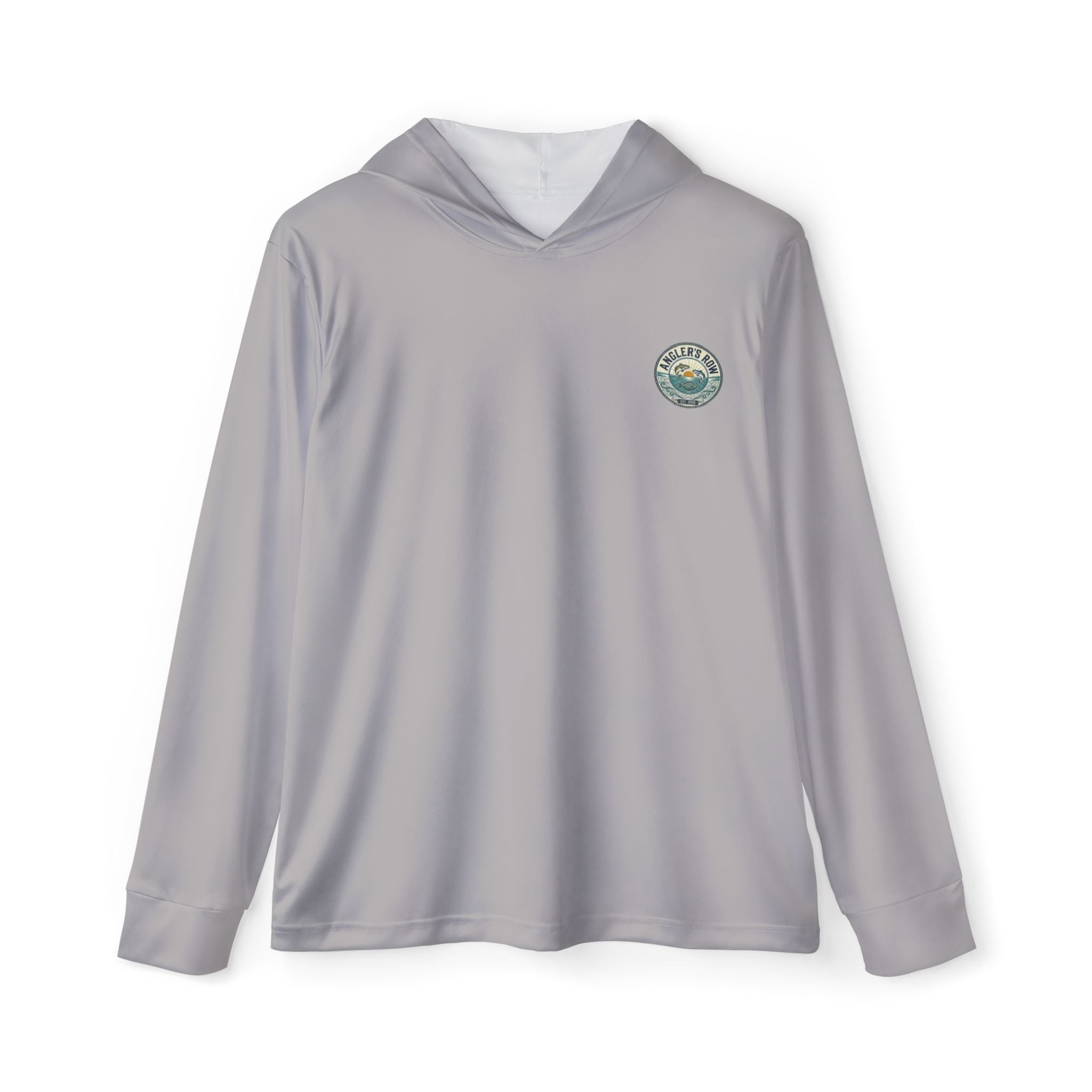 Fishing Hoodie — "Anglers Row" Performance Warmup Hoodie with Fish Logo