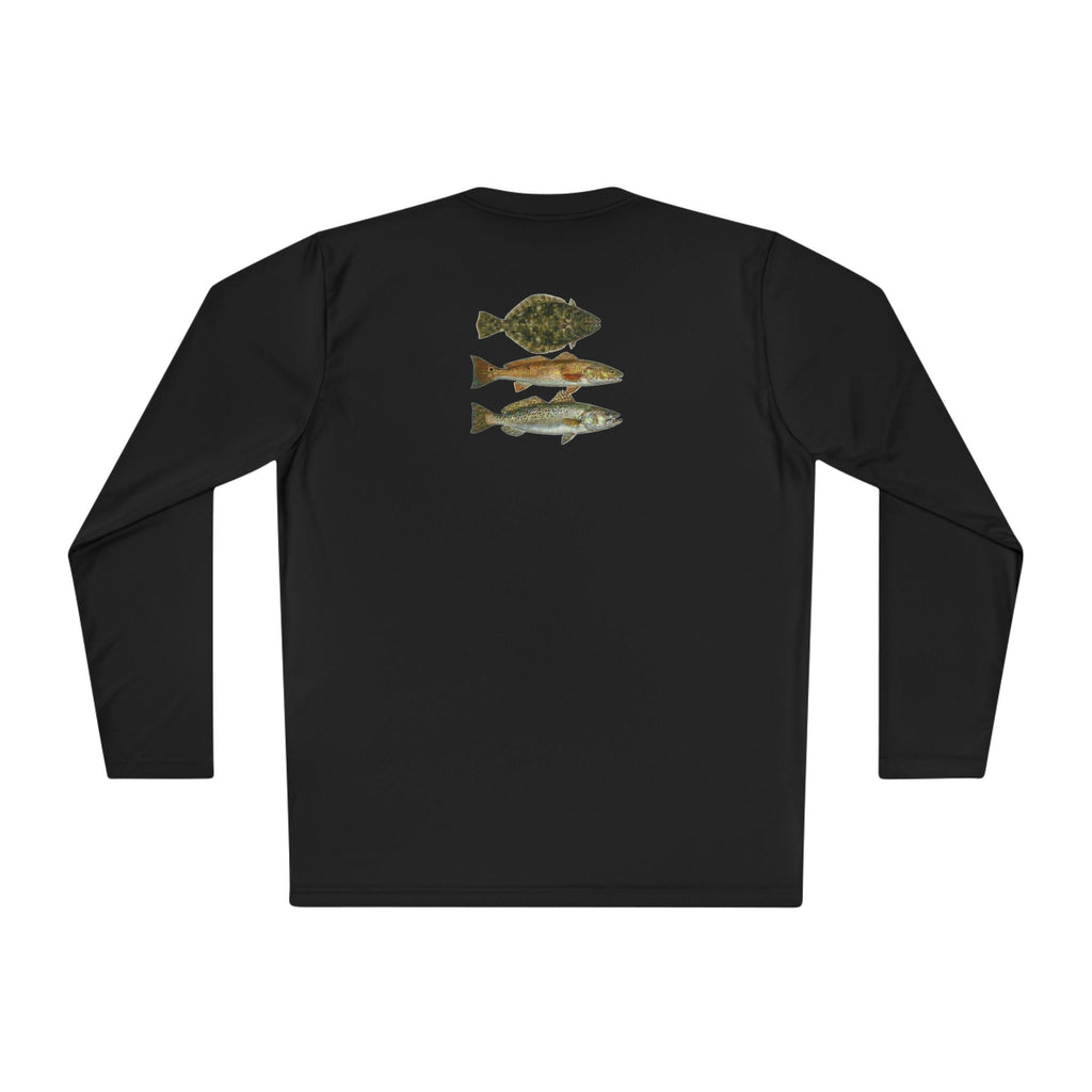 Texas Slam Fishing Tee — Lightweight Long Sleeve Shirt with Vintage Fish Illustrations