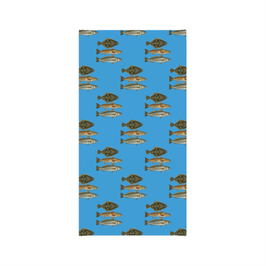Texas Slam Neck Gaiter — Blue Fish Face Shield for Anglers