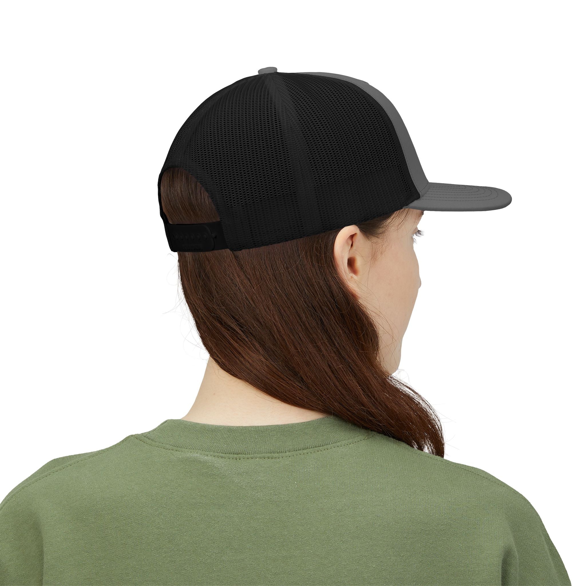 Anglers Row Fish Logo Snapback Cap | Trucker Hat, Fishing Emblem