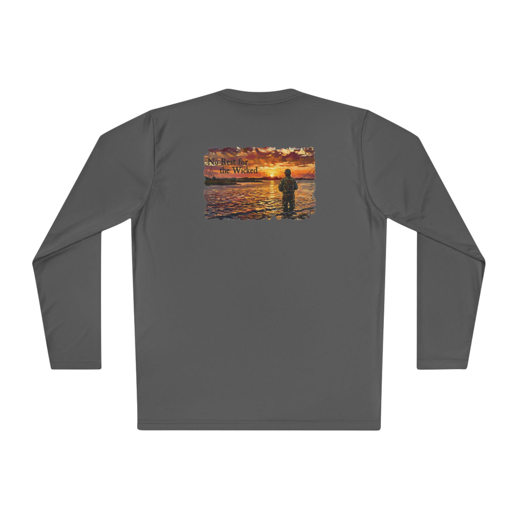 Long Sleeve Tee — "No Rest for the Wicked'" Fishing Graphic