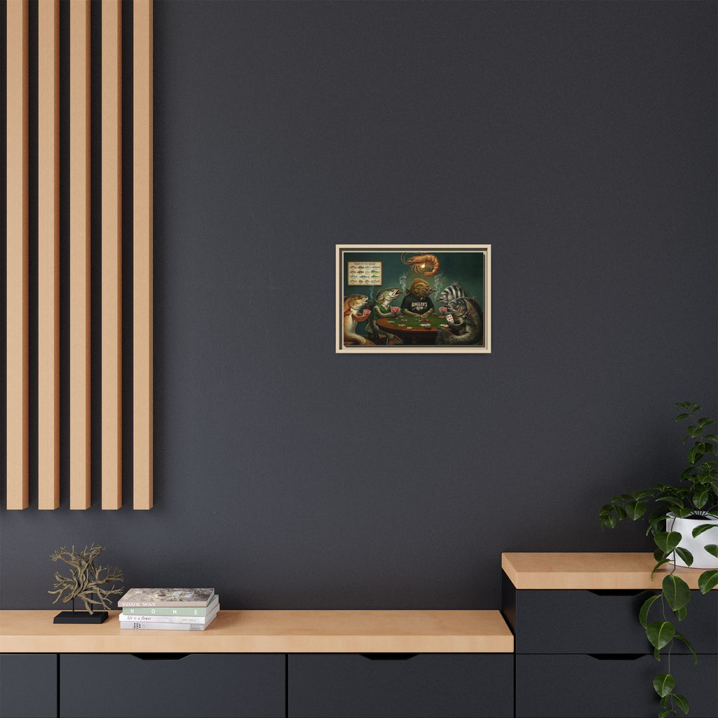 Fish Poker Scene Matte Canvas Framed | Wall Art