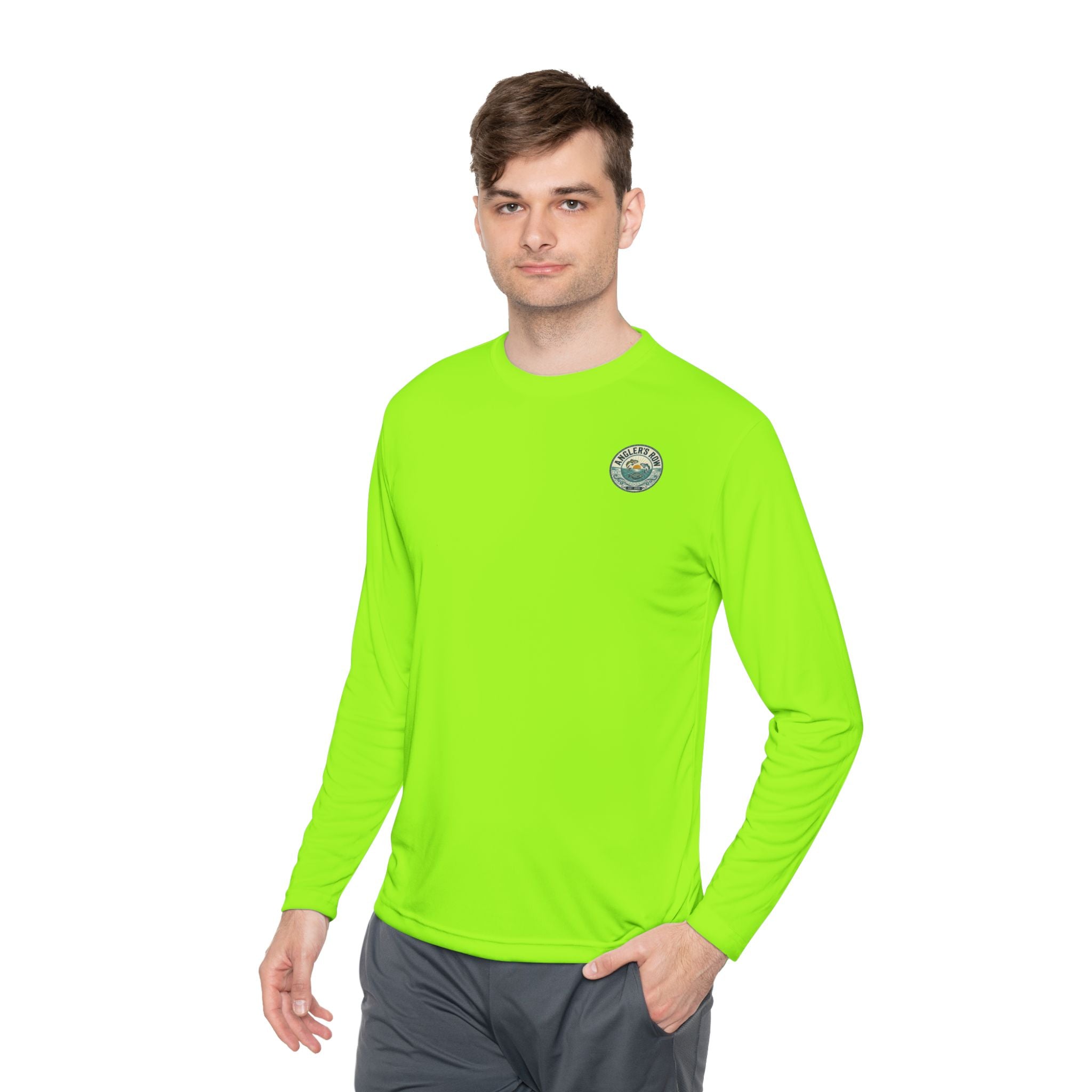 Fishing Lure Long Sleeve Tee — "Angler's Row" Logo Performance Shirt