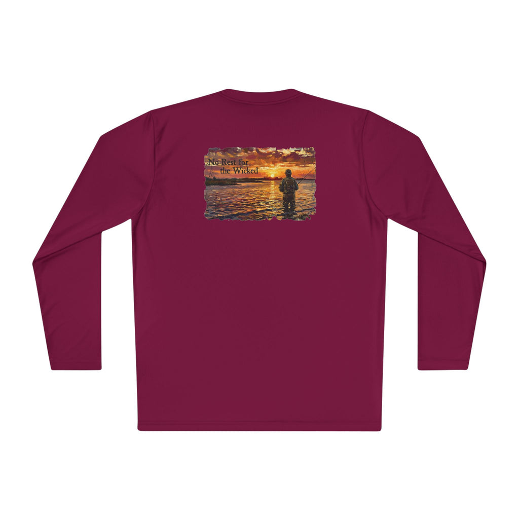 Long Sleeve Tee — "No Rest for the Wicked'" Fishing Graphic