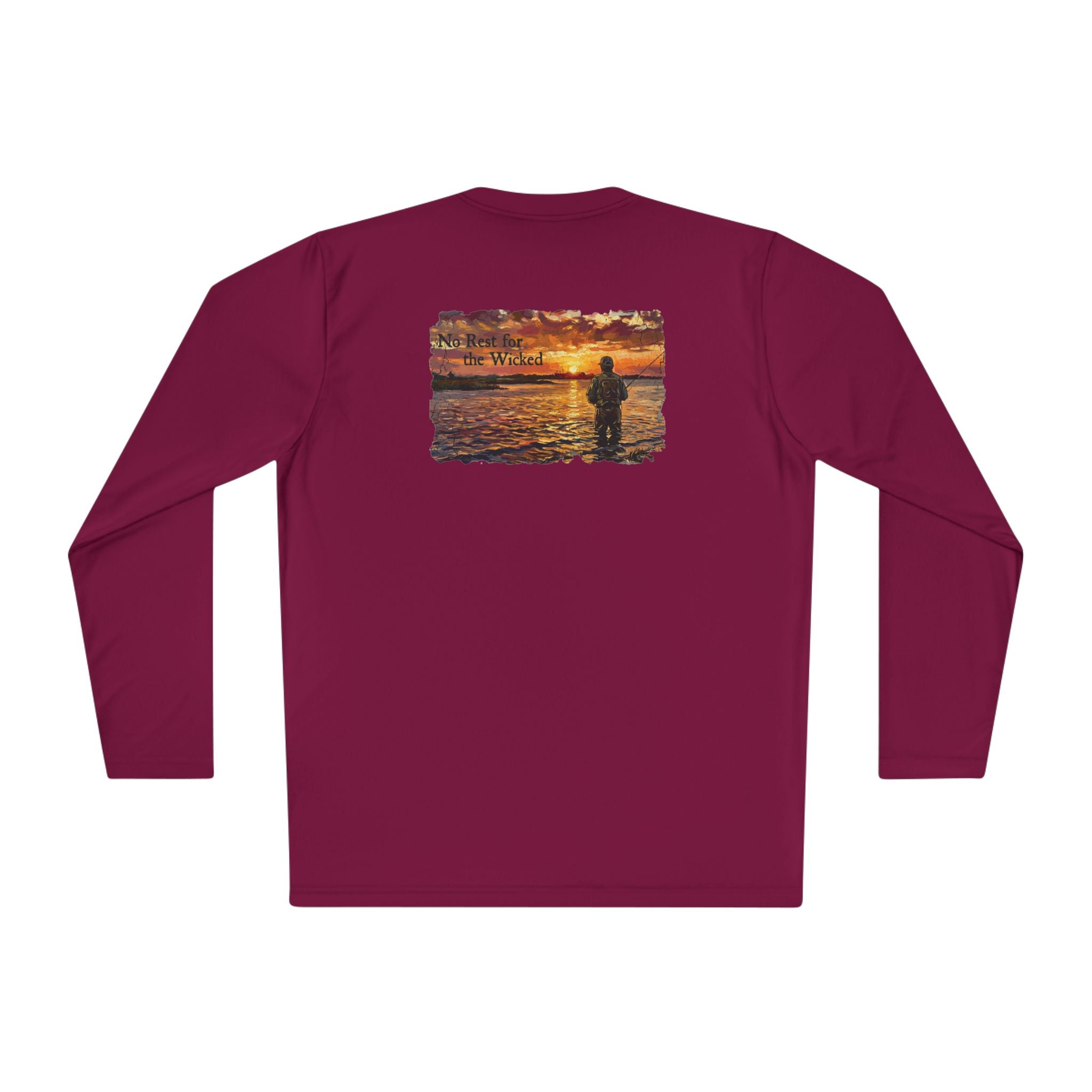 Long Sleeve Tee — "No Rest for the Wicked'" Fishing Graphic