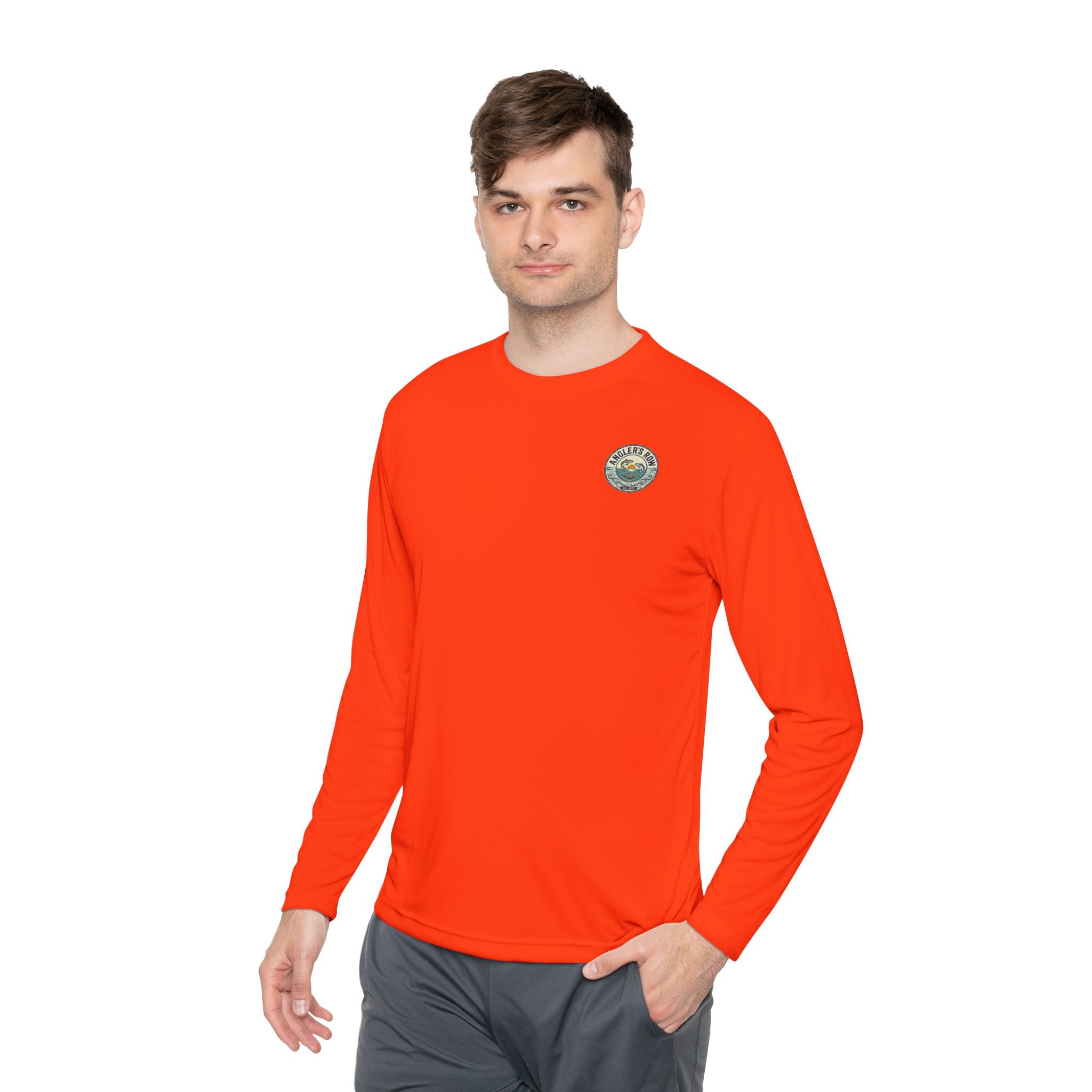 Anglers Row Fishing Long Sleeve Tee — Bass Graphic Back & Logo Chest